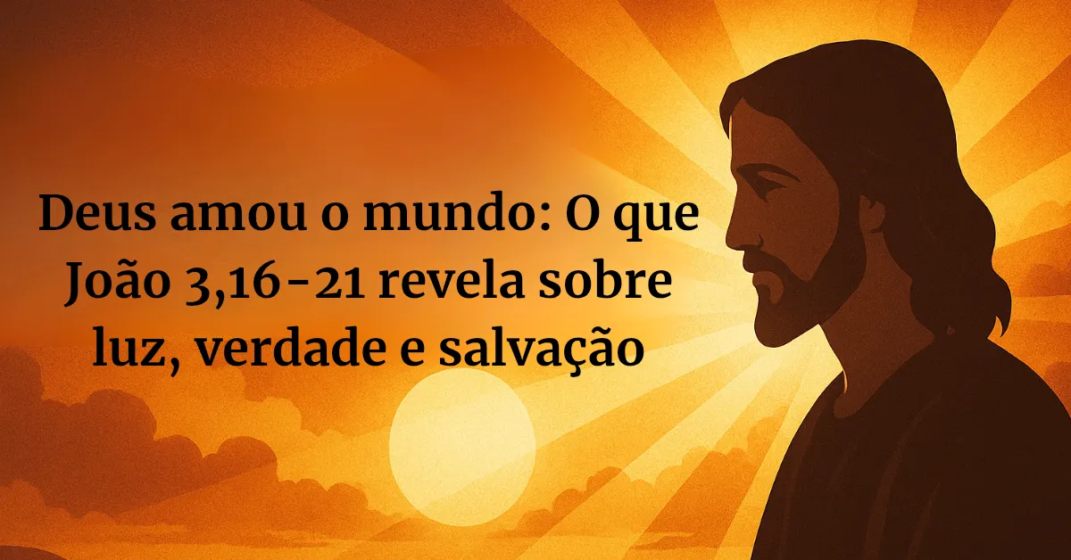 Deus amou o mundo: O que João 3,16-21