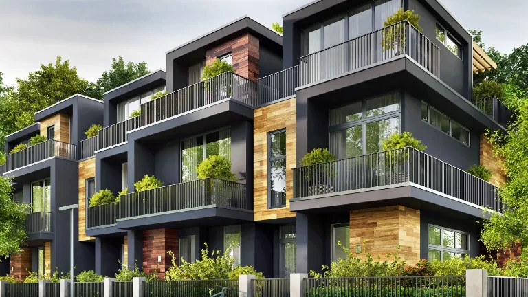 Integração entre arquitetura e natureza, onde o cuidado com o verde demonstra afeto e preocupação com a qualidade de vida.