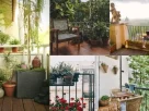 Varanda mais charmosa decorada com plantas, móveis de madeira e detalhes acolhedores, criando um ambiente convidativo para relaxar e apreciar a vista.